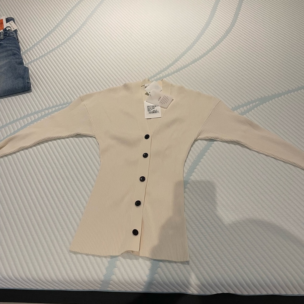 NWT A.L.C. Ellen Cardigan Cream XS